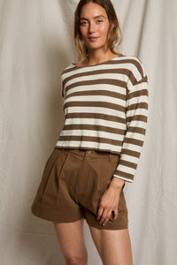 mocha natural stripe